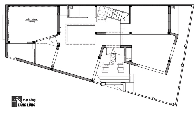 Nhà phố 2 tầng không sơn trát ở Vĩnh Phúc (15)