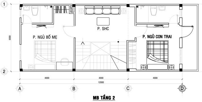 Xây nhà phố đẹp 80 m2 hiện đại hết 1 tỷ đồng ở Sài Gòn - Obi.vn (13)