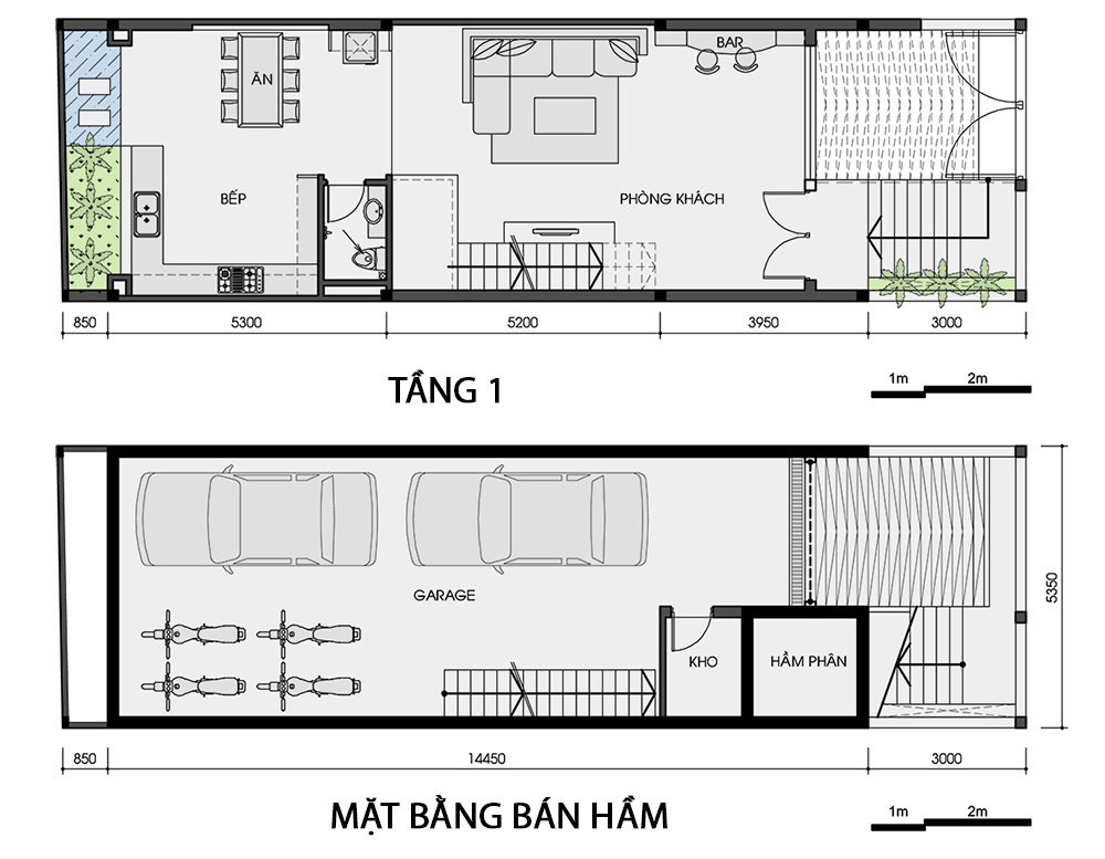 Thiết kế nhà ống 76 m2 độc đáo với hồ bơi trên sân thượng - Obi.vn (12)