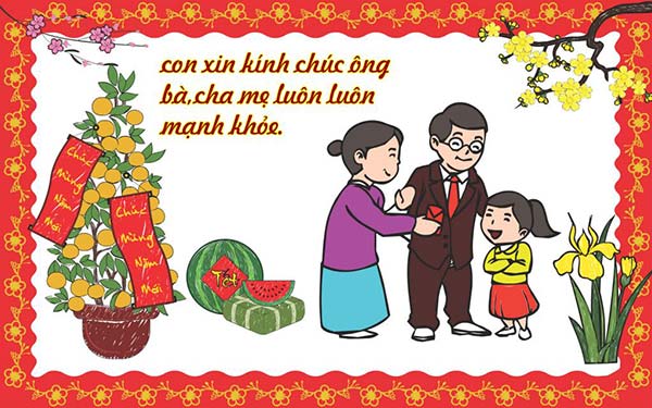 Những câu chúc tết, chúc mừng năm mới dành cho ông bà, cha mẹ